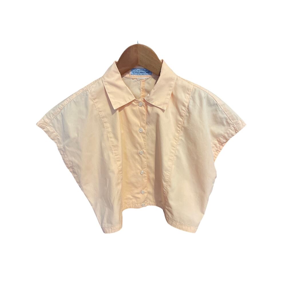 AWESOME 80's Vintage GUESS Peach Crop Top Shirt RARE XS S CALIFORNIA GIRL VIBE - Picture 2 of 11